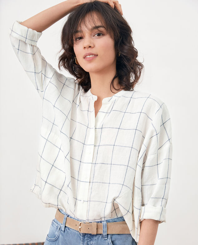 Leinenbluse Off white