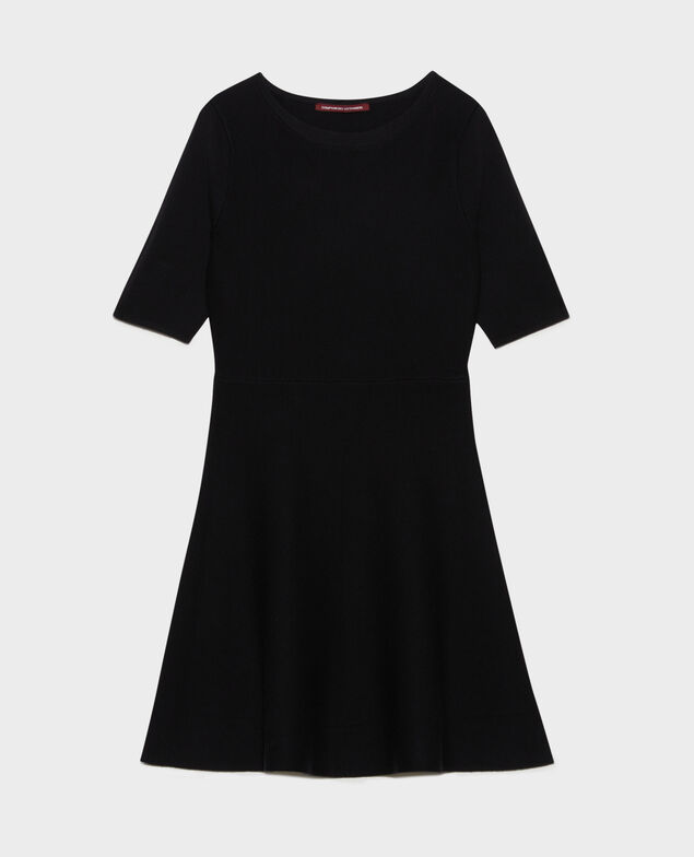 Kurzes Kleid aus Wolle 8824 09 black
