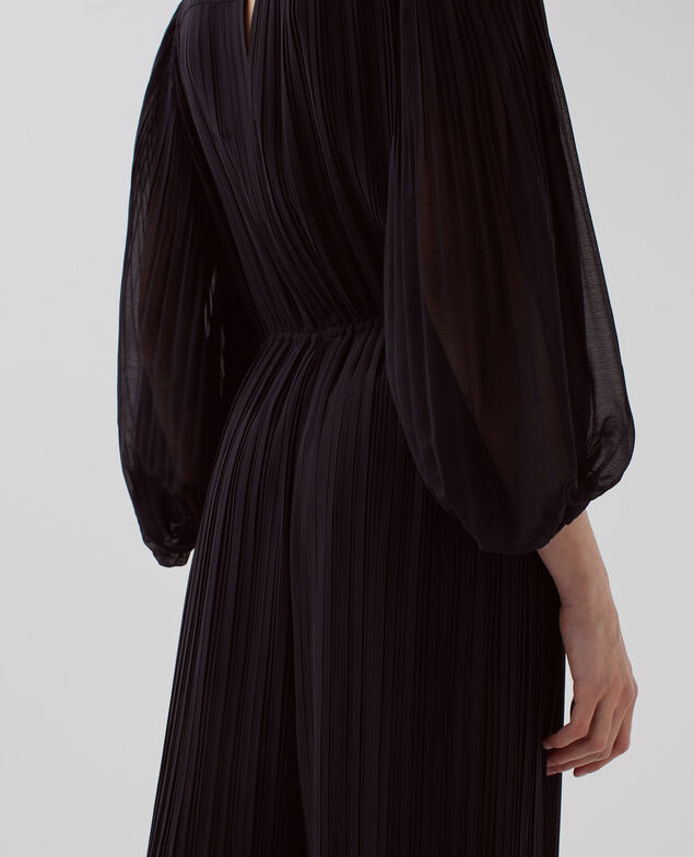 Fließender Plissee-Jumpsuit H091 black beauty