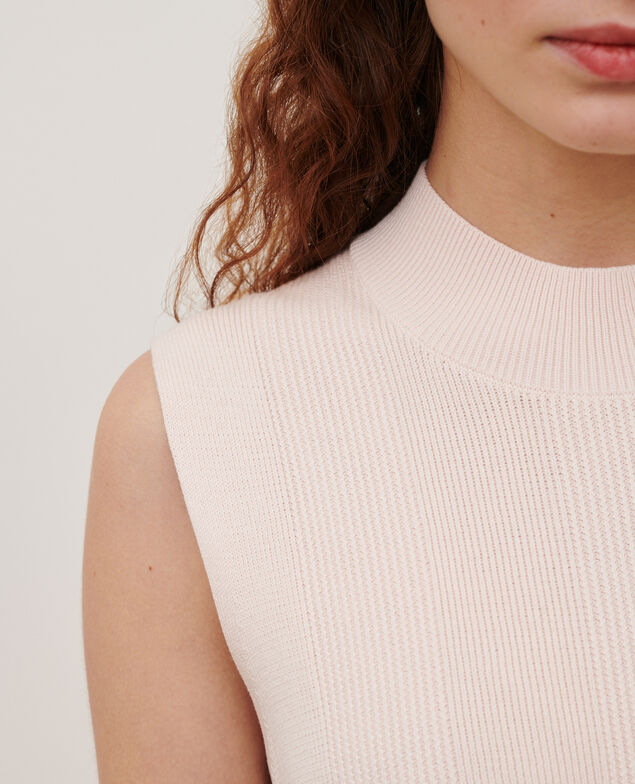Ärmelloser Pullover aus Baumwolle 0100 pink marshmallow