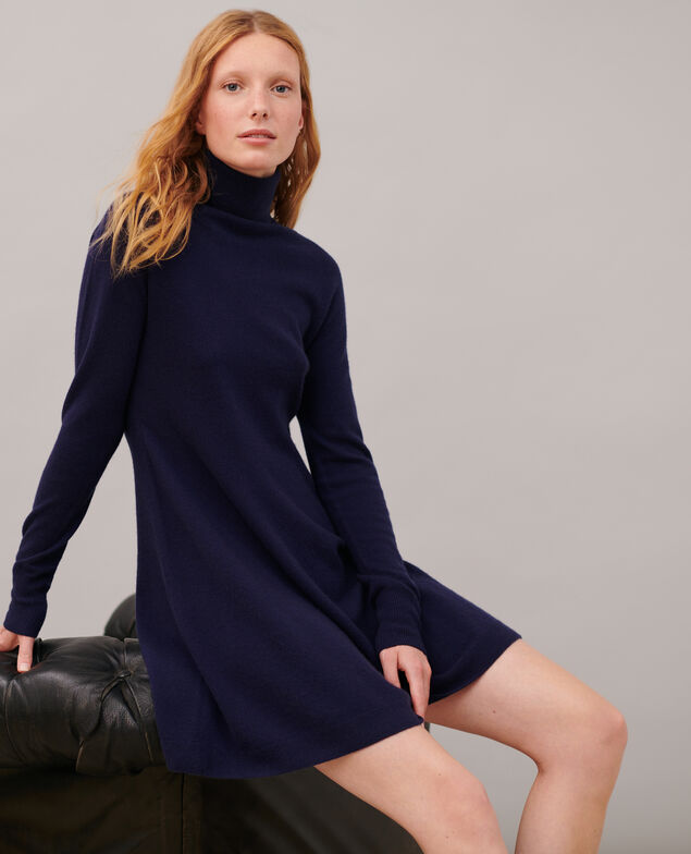 Kleid aus 3D-Kaschmir 8841 69 navy