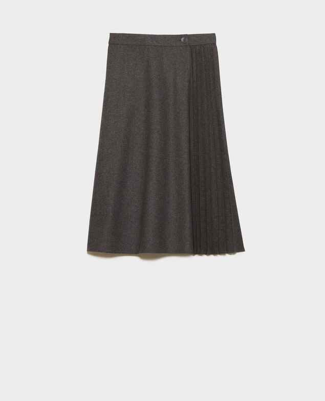 Plissee-Rock aus Flanell 7035 03_greymelange 2wsk159w14