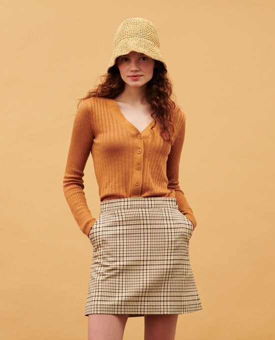 Karierter Minirock 0400 CREAM CHECKS