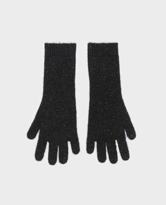 Handschuhe aus Alpakawollgemisch A092 BLACK KNIT