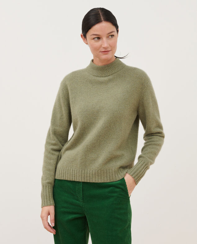 Pullover mit hohem Kragen aus Kaschmir