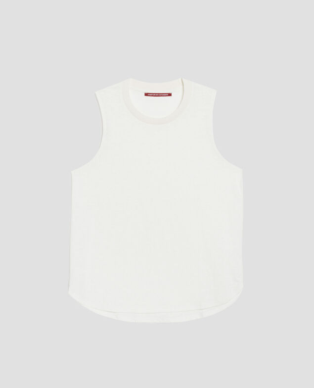 MARCELLE - Top aus Leinen U010 off white