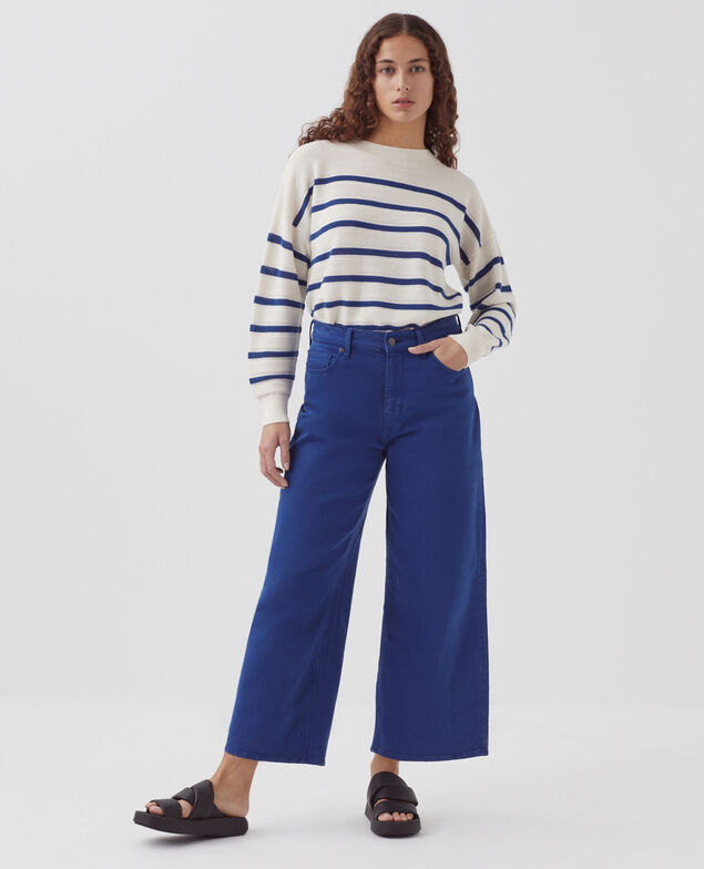 EMY - Cropped Jeans mit weitem Bein H660 sodalite blue