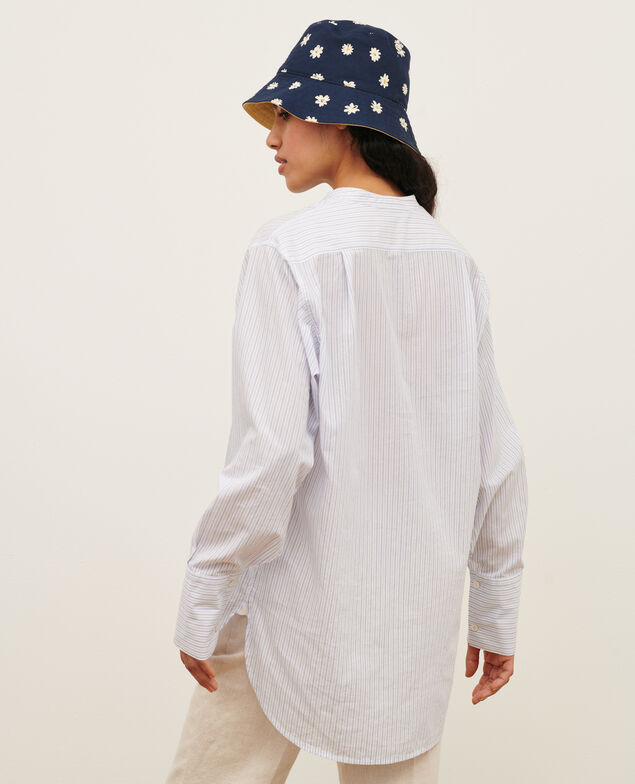 Bluse im Hemdstil aus Baumwolle 0622 blue medium stripes 3ssh289c21