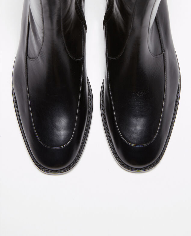 Enge Boots aus Leder Black beauty