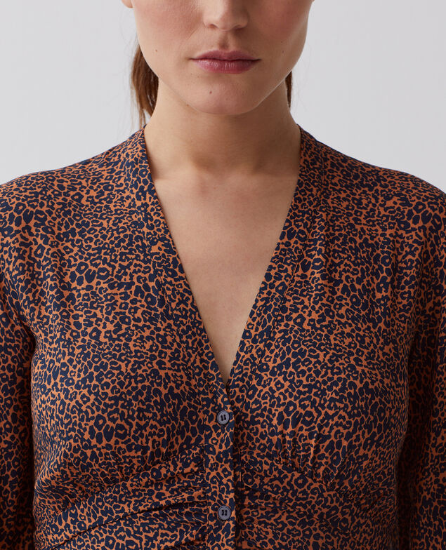 Langes fließendes Kleid I480 leo brown