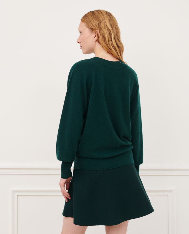 Pullover mit Rundhalsausschnitt aus Kaschmir 8886 55 green
