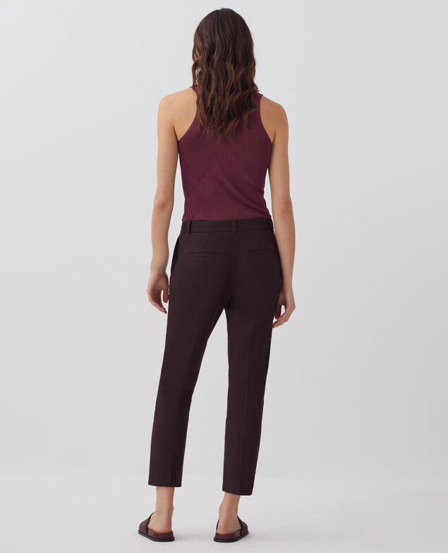 MARGUERITE - Zigarettenhose J790 chocolate plum