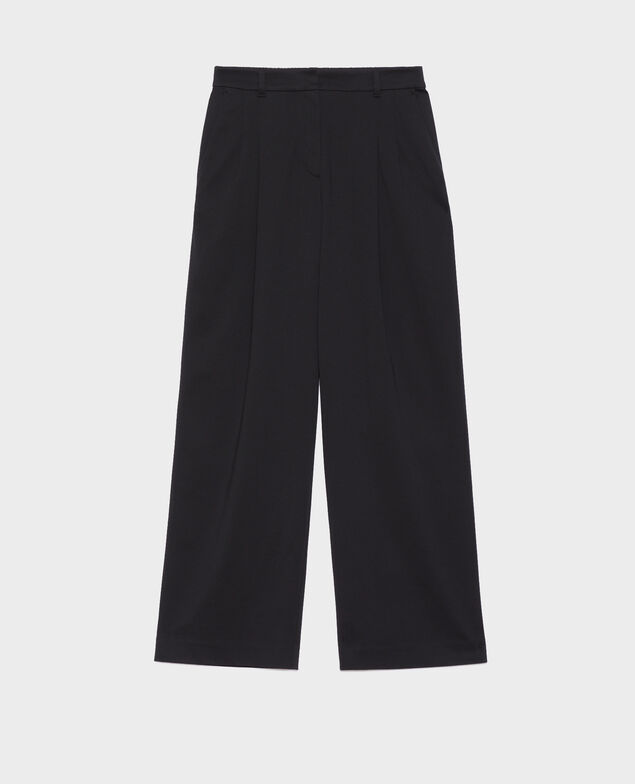 YVONNE - Weite Hose 4216 black_beauty