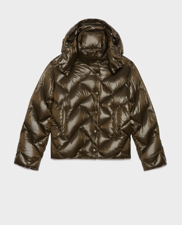 MARGOTTE - Kurze Daunenjacke A333 solid khaki