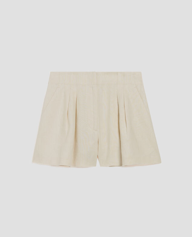 Faltenshorts aus Leinen H303 white swan