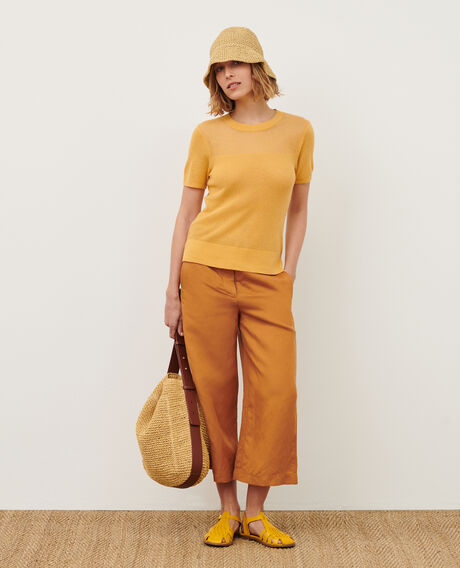 Top mit kurzen Ärmeln 0460 ochre yellow 3sju147l02