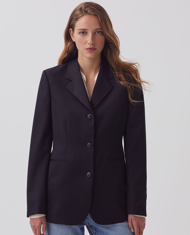 Blazer aus Wolle H091 black beauty