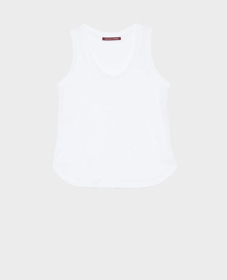 Ärmelloses T-Shirt aus Leinen 4235 optical white 3ste180f05