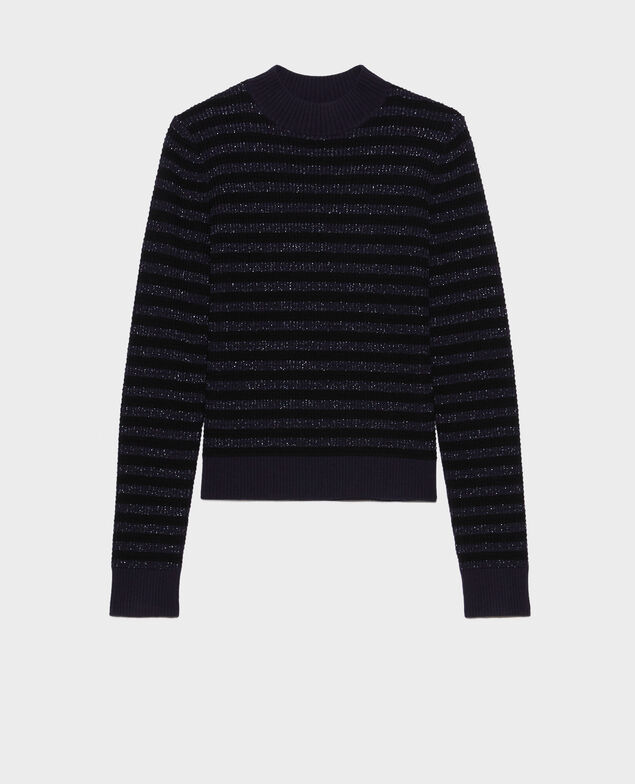 Gestreifter Pullover 8824 09 black