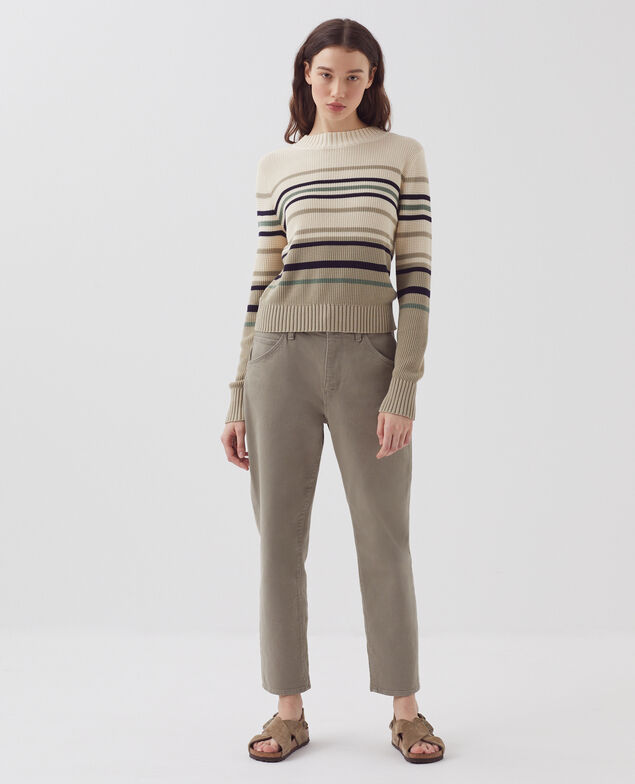 Pullover mit Rundhalsausschnitt aus Baumwolle H301 st albore terre