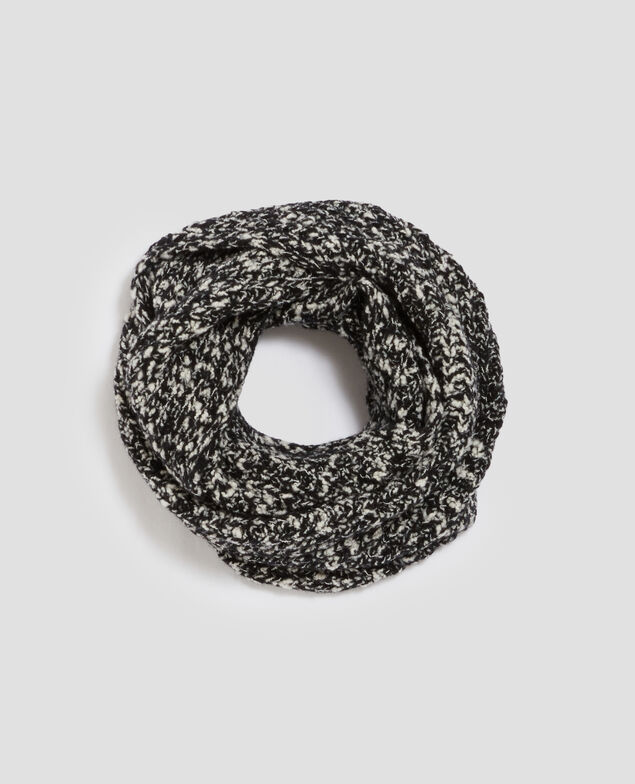 Loop aus Bouclé-Wolle I099 boucle blk/white