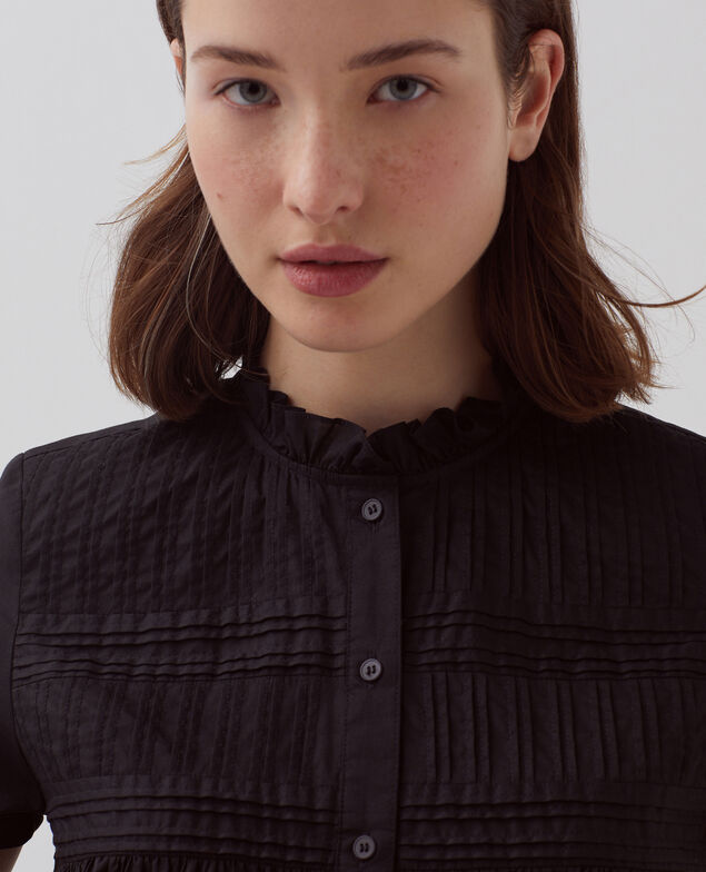 Bluse mit kurzen Ärmeln H091 black beauty