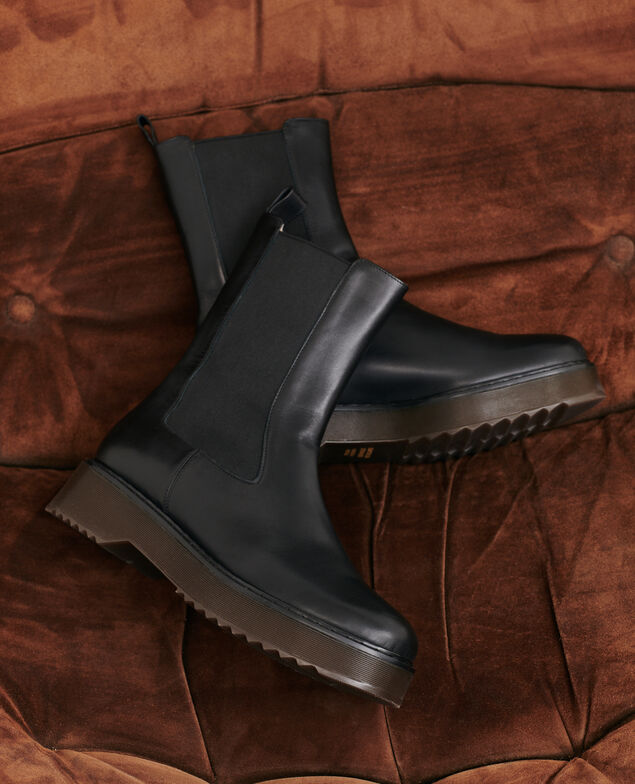 Boots aus elastischem Leder 4216 black_beauty Petite