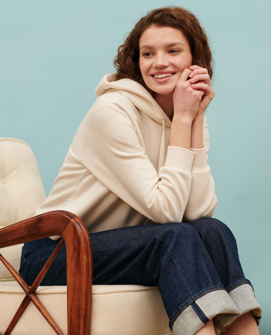 Kapuzen-Sweatshirt 0107 OFF WHITE