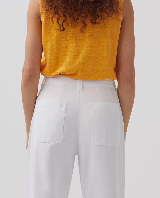 BLANDINE - Gerade Hose H001 brillant white