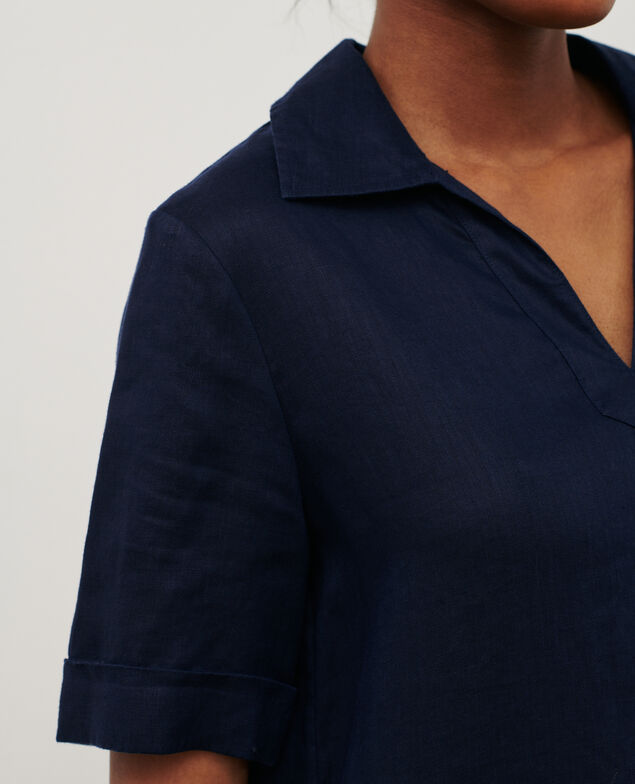 DAISY - Ikonisches Kleid aus Leinen 68 blue