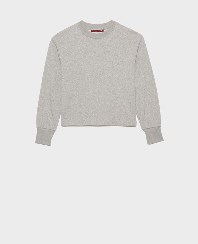 Sweatshirt aus Baumwolle 03 greymelange