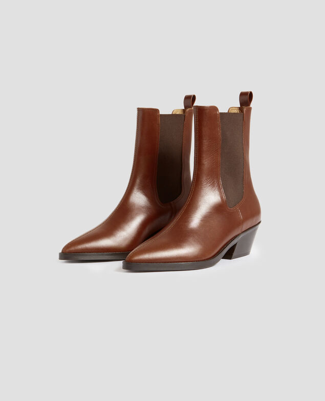 Boots aus Leder I344 brown