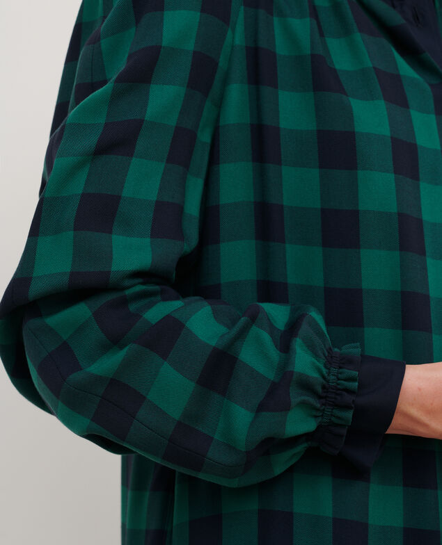 Fließendes Kleid mit Karos 8866 55 green check