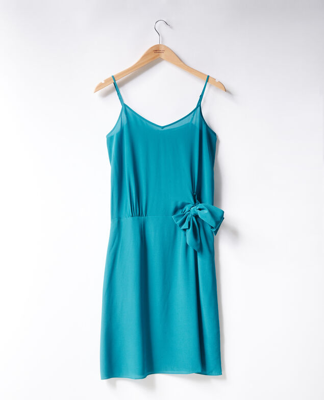 Seidenkleid Pacific green