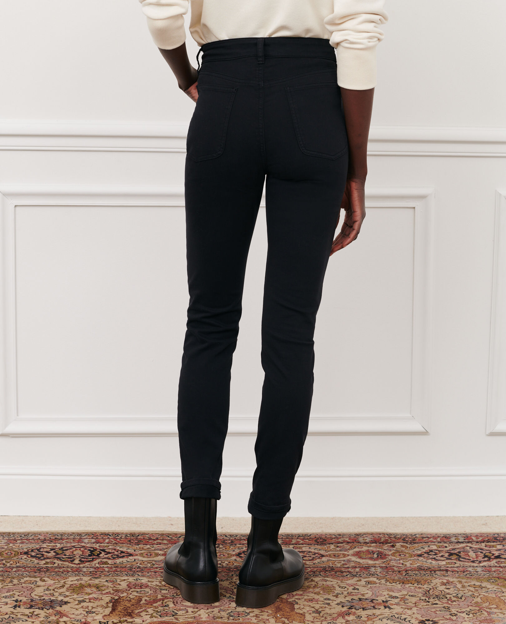 DANI - SKINNY - 5- Pocket-Jeans mit hoher Taille Black beauty Pozakiny