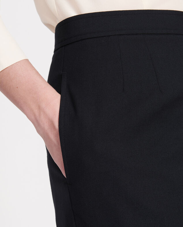 Bermudashorts aus glatter Wolle Black beauty
