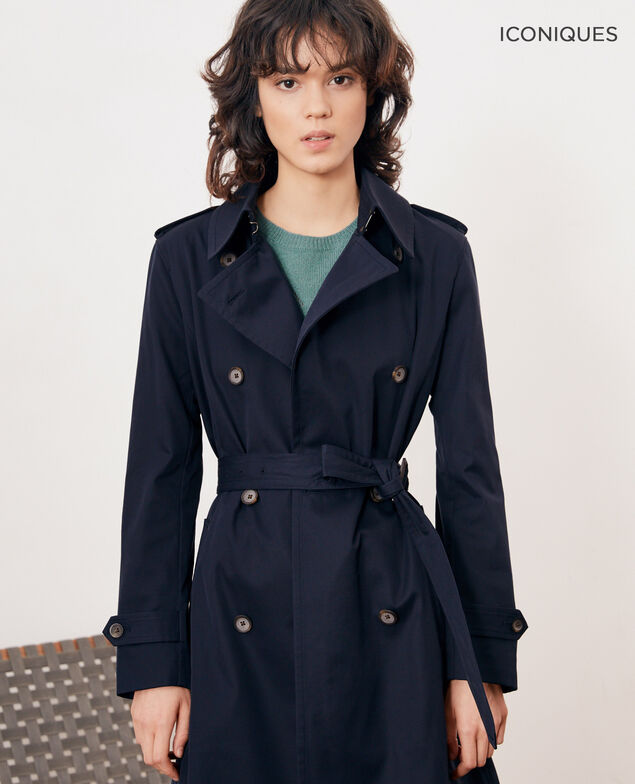 Klassischer schnitt trenchcoat Navy