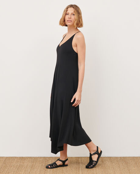 Asymmetrisches Kleid mit fließendem Fall 0093 black 3sdr294v02