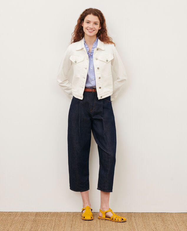 Kurze Jeansjacke 0003 white denim