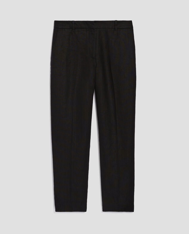 MARGUERITE - Zigarettenhose aus Leinen H091 black beauty