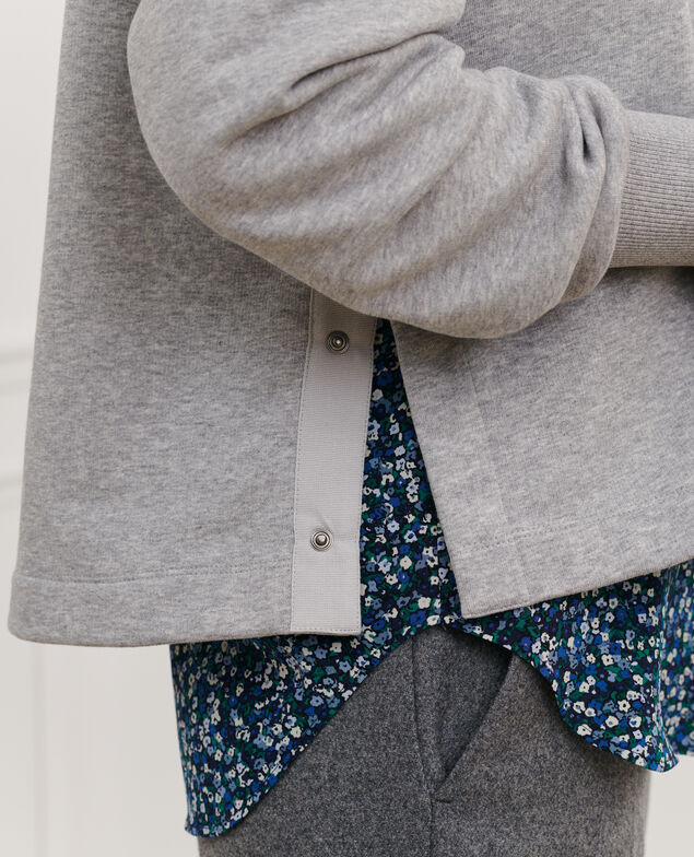 Sweatshirt aus Baumwolle 03 greymelange