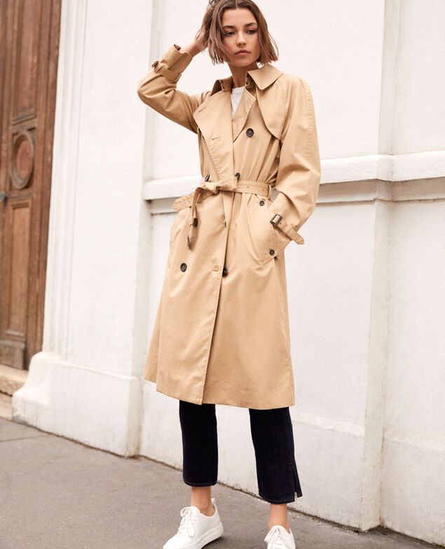 Zeitloser Trenchcoat Safari beige