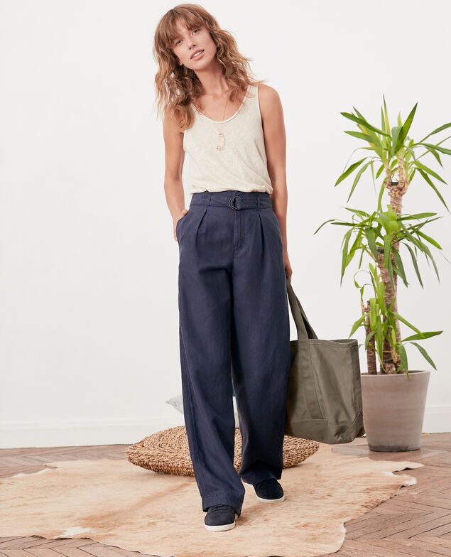 Weite Hose Navy