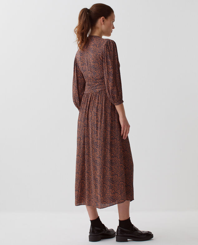 Langes fließendes Kleid I480 leo brown