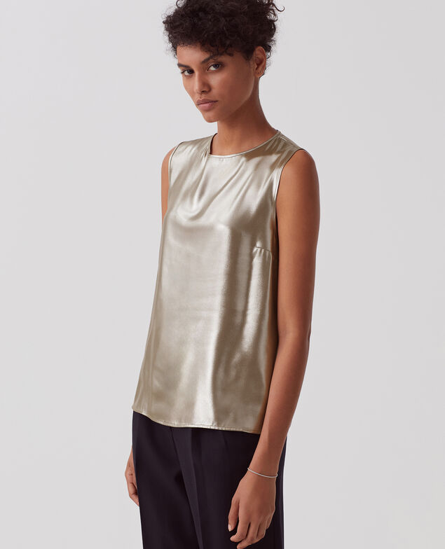 Ärmelloses Top I322 dune beige