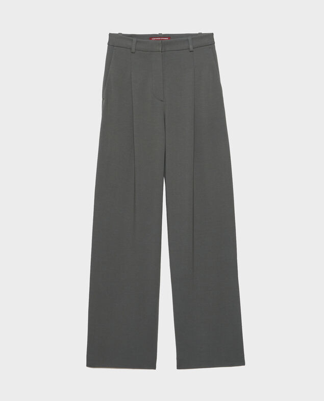 YVONNE - Weite Hose mit Falten 8817 58 darkgreen