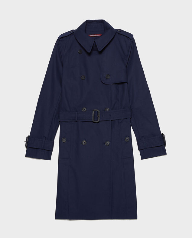 CATHERINE - Ikonischer Trenchcoat aus Baumwolle Maritime blue