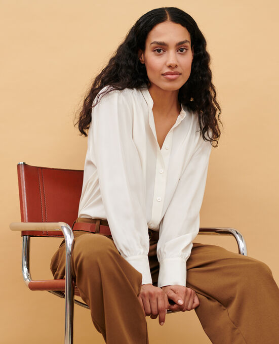Seidenbluse 4224 GARDENIA
