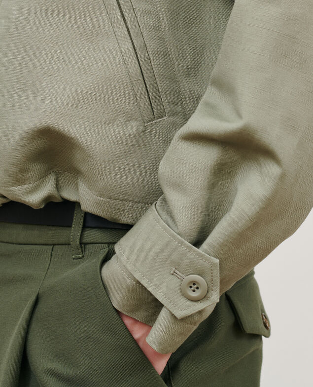Blouson aus Mischleinen 0560 vetiver