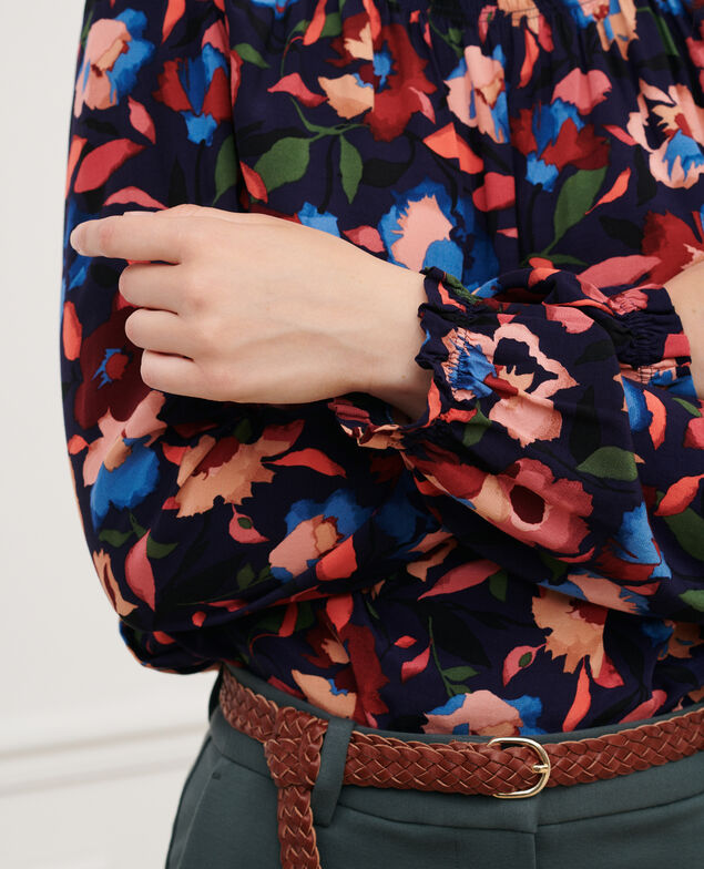 Gemusterte Bluse 8858 69 navy print